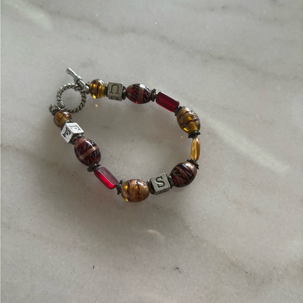 FSU Beaded Toggle Bracelet